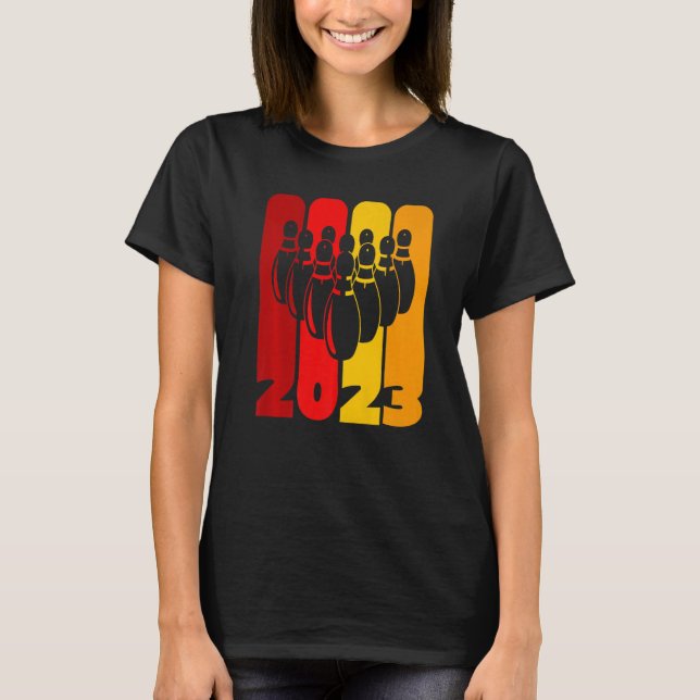 Button und Bowling Ball Bowler Team 2023 Weitere E T-Shirt (Vorderseite)