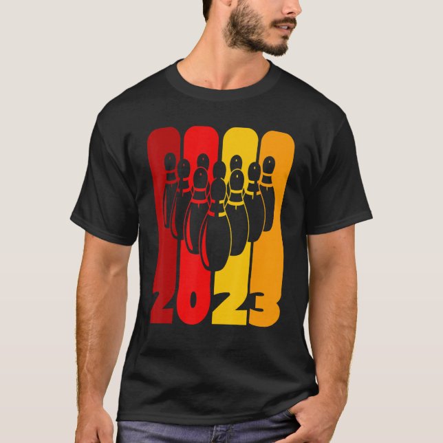 Button und Bowling Ball Bowler Team 2023 Weitere E T-Shirt (Vorderseite)