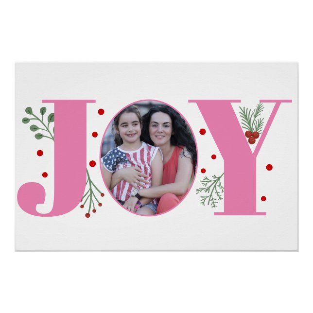 Button und grüne Freude, Beeren Weihnachtsfeiertag Poster (Vorderseite)