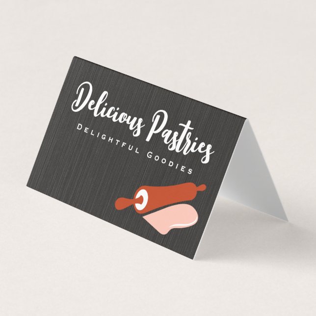 Button und Teig rollen | Kulinarisch Visitenkarten (Vorderseite)