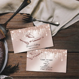 Button- und Whiskkuchengebäck Brötchen Gold trinke Visitenkarte