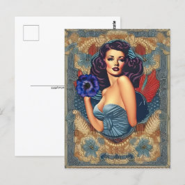Button Up Art, Postkarte für Postübermittlung