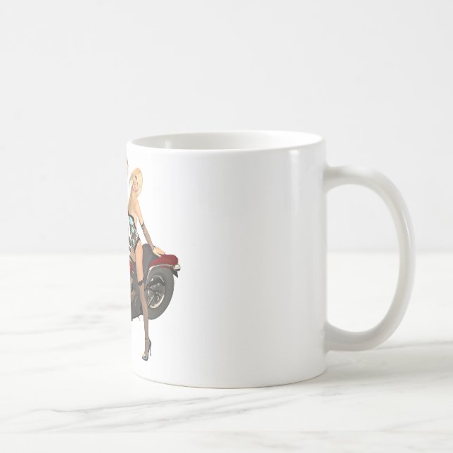 Button-up Bikermädchen Tasse (Rechts)