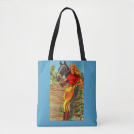 Button-Up-Gal und Pferdedruck der 40er Jahre