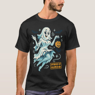 Button-Up Ghost Girl - Spooky Niedlich Halloween T-Shirt