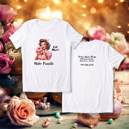 Button-Up Girl Baker Themed Doughnut Tri-Blend Shirt