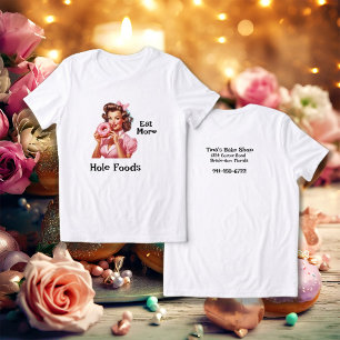 Button-Up Girl Baker Themed Doughnut Tri-Blend Shirt