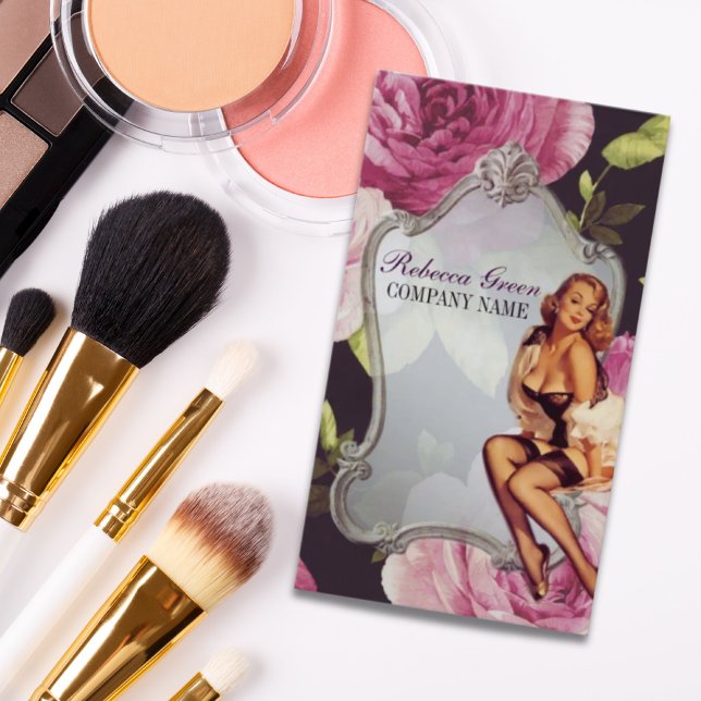 Button Up Girl Cosmetologist Haarkopfartist Visitenkarte (Von Creator hochgeladen)