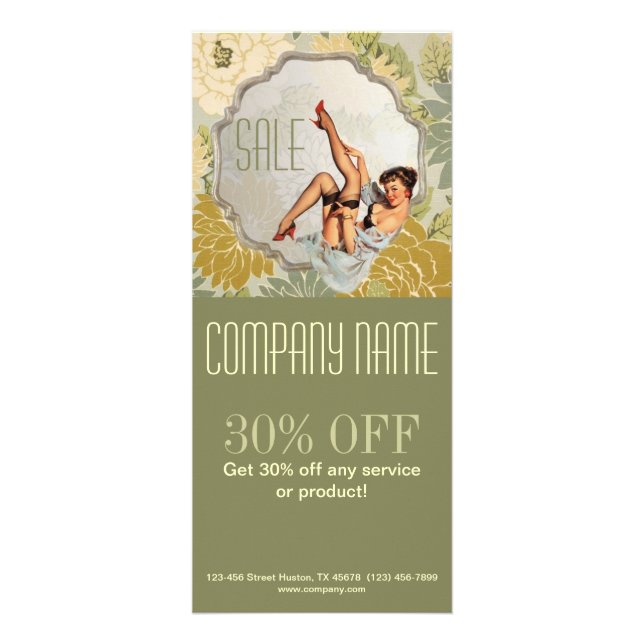 Button Up Girl Cosmetologist Haarkopfartist Werbekarte (Vorne)