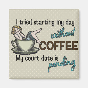 Button-up-Girl-Kaffee Magnet