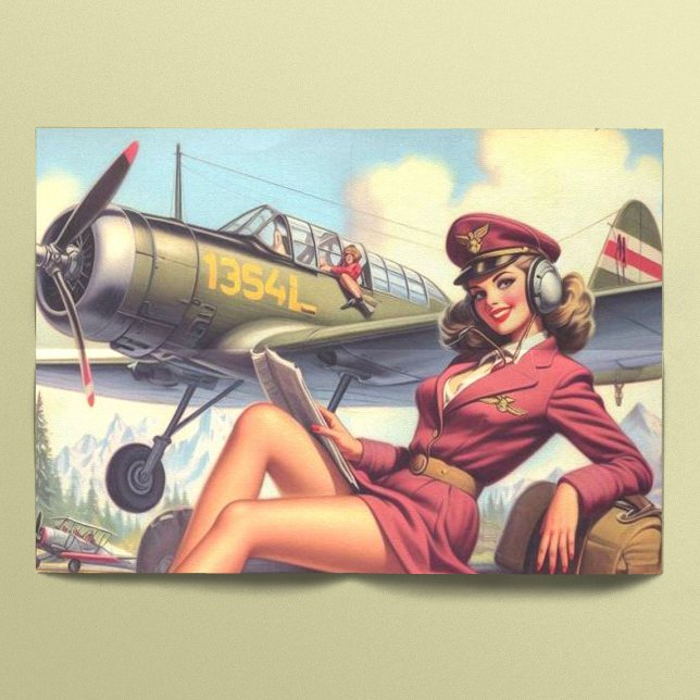 Button-Up-Illustration des Vintagen Flugzeugs Seidenpapier (Von Creator hochgeladen)