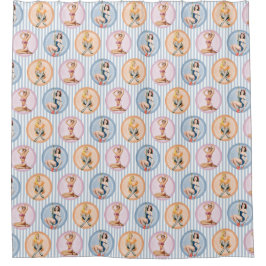 Button Up Ladys - Retro Models Pinups Duschvorhang