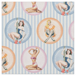 Button Up Ladys - Retro Models Pinups Stoff