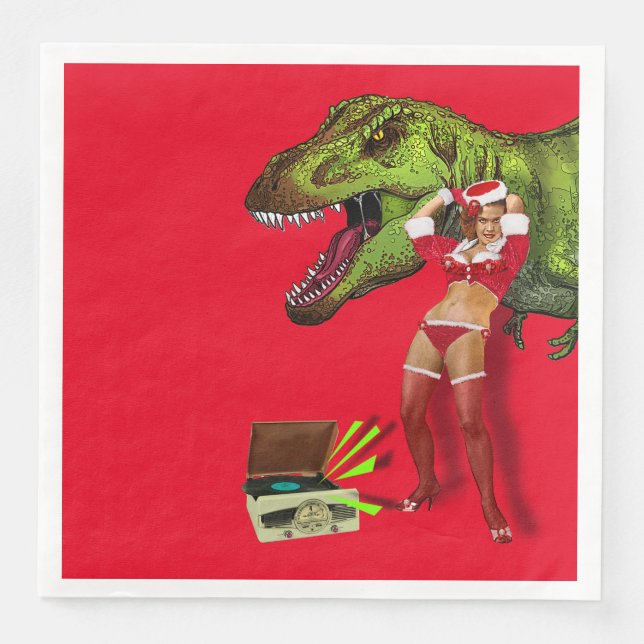 Button-up Navideña Jurásica Serviette (Vorderseite)