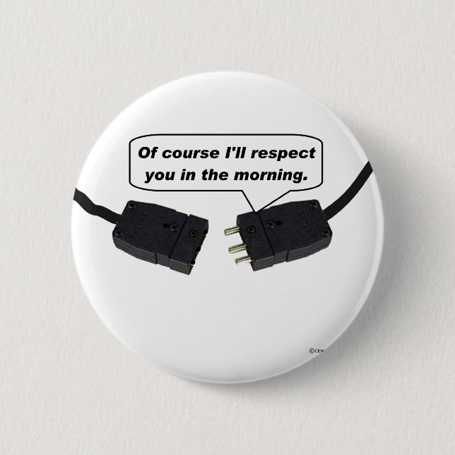 Button-Verbindungsstücke - ich respektiere Sie am Button (Vorderseite)