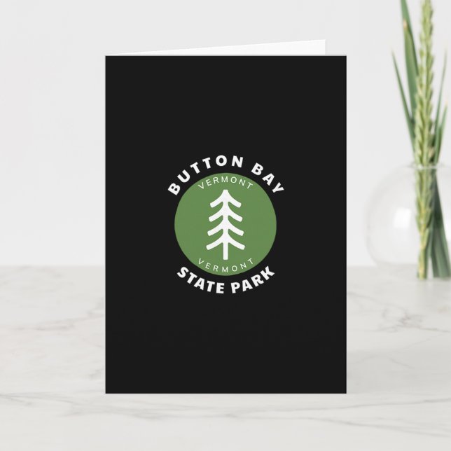 Button Y State Park Vermont Vt Wald Baum Dge  Karte (Vorderseite)