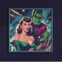 Button zur Retro-Science Fiction