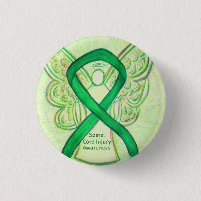 Buttone der Rückenmarksverletzung Engel Awareness  Button (Vorderseite)
