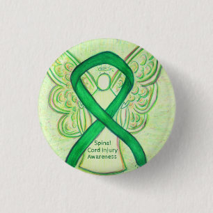Buttone der Rückenmarksverletzung Engel Awareness Button