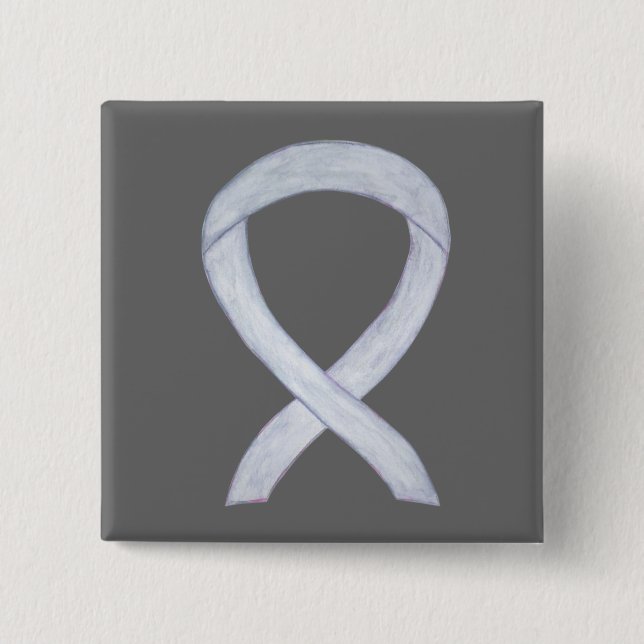 Buttone der "Silver Awareness Ribbon Custom Art" Button (Vorderseite)