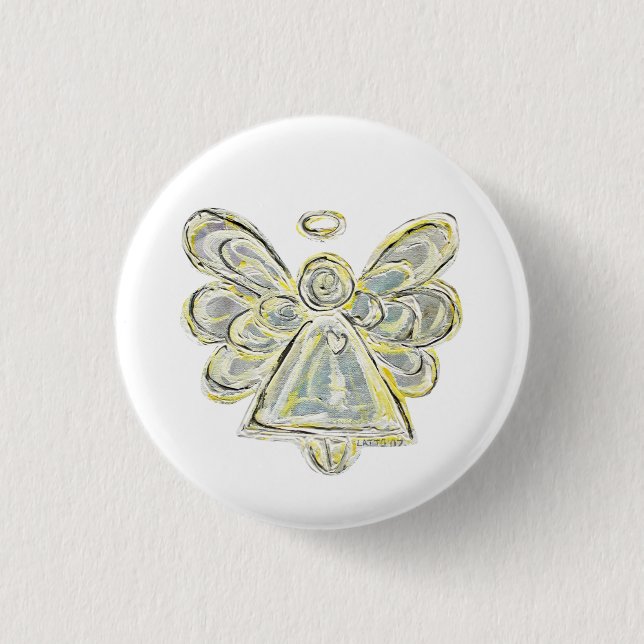 Buttone des Silberleuchters Angel Art Button (Vorderseite)
