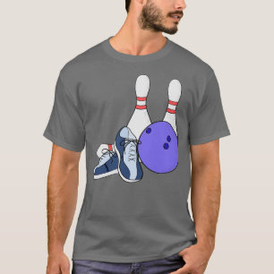 Buttone und Schuhe für Bowling T-Shirt