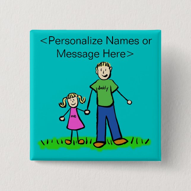 Buttons für Daddy und Daughter Family (Vorderseite)
