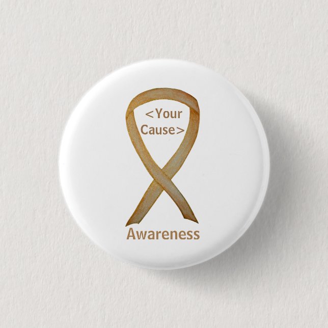 Buttons für das Gold Awareness Ribbon Button für K (Vorderseite)