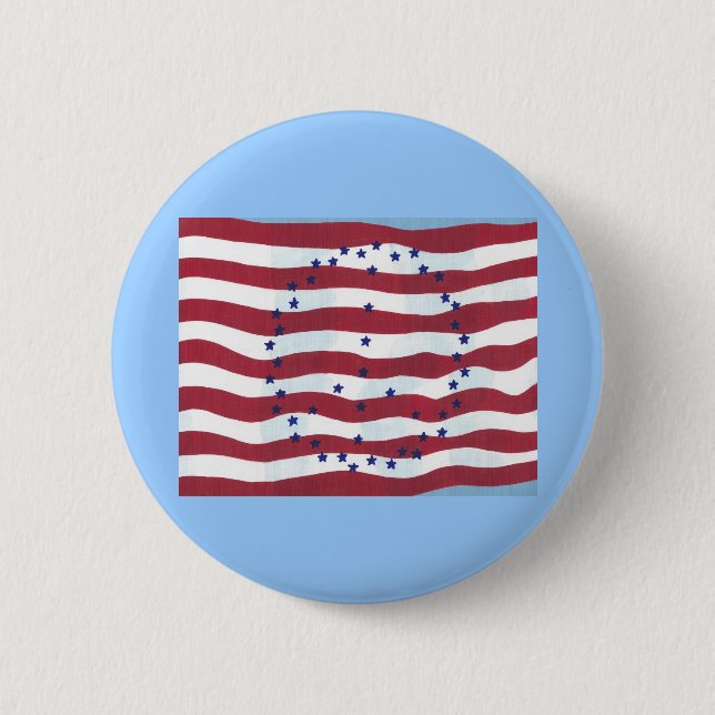 Buttons für das Zeichen des Friedens in US Flagge (Vorderseite)