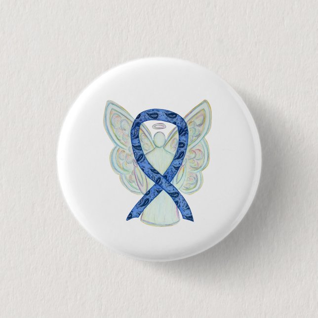 Buttons für Paisley Awareness Ribbon Angel Art But (Vorderseite)