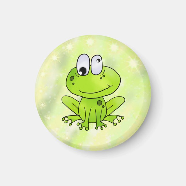Buttons, lustiger Frosch Magnet (Vorne)
