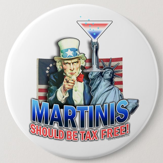 Buttons - Martinis sollte steuerfrei sein (Vorderseite)