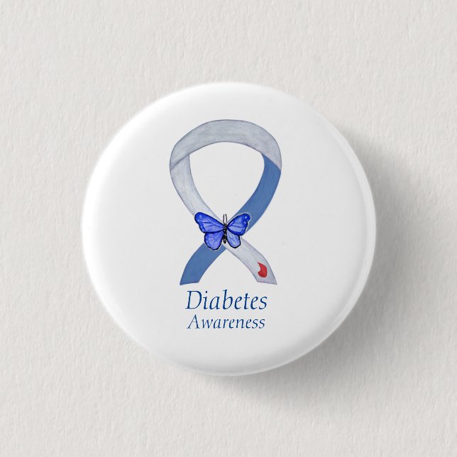 Buttons zum Button Diabetes Awareness Ribbon Butte (Vorderseite)