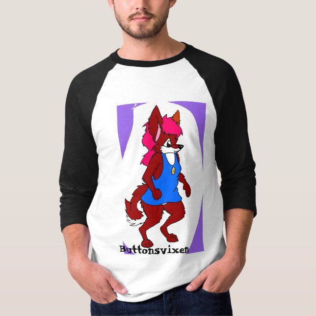 buttonsstanding3, Buttonsvixen T-Shirt (Vorderseite)