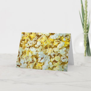 buttriges Popcorn im Hintergrund Karte
