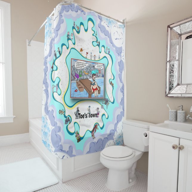 Buxatony Bob | Satirischer Humor Duschvorhang (Beispiel)