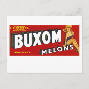Buxom Mellons Postkarte