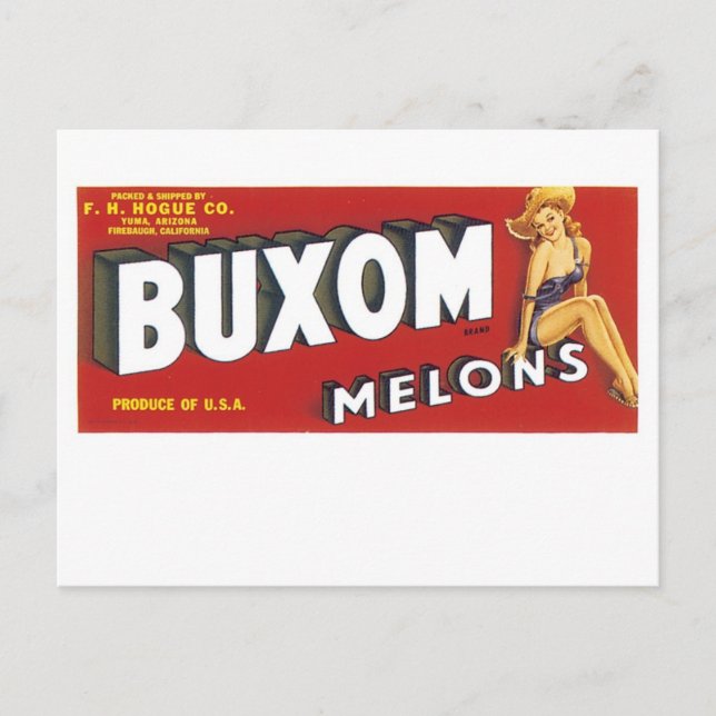 Buxom Melons Postkarte (Vorderseite)