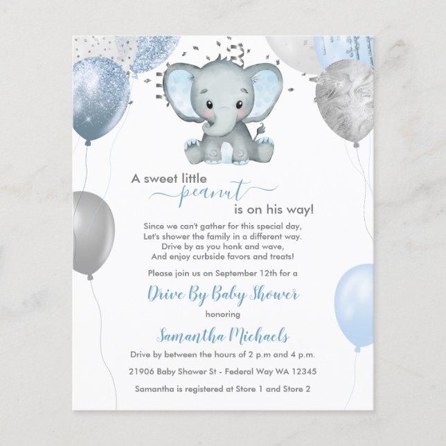 Buy Elephant Balloons Drive by Baby Dusche (Vorderseite)