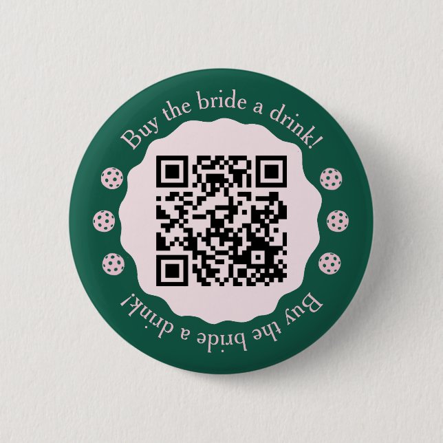 Buy The Bride A Drink Pickleball Bachelorette Button (Vorderseite)