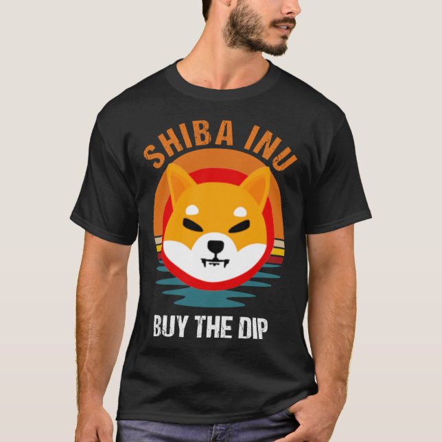 Buy The Dip Shiba Inu Shib Coin Men Crypto Hodl T-Shirt (Vorderseite)