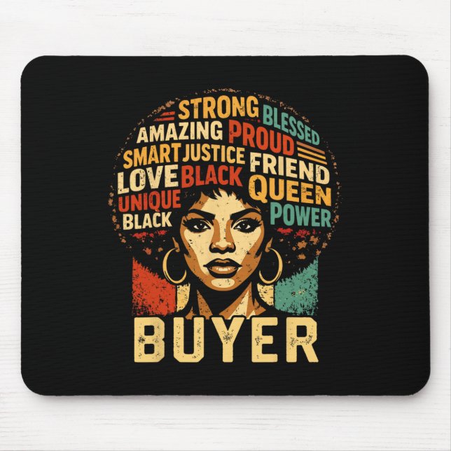 Buyer Black History Month Powerful Black Pride Art Mousepad (Vorne)