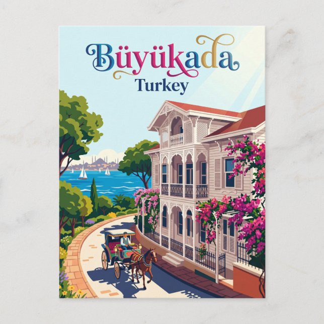 Büyükada Türkei Postkarte (Vorderseite)