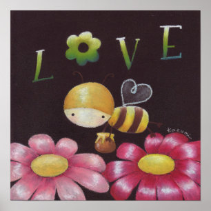 Buz-buz für die Honey Bee Print Poster