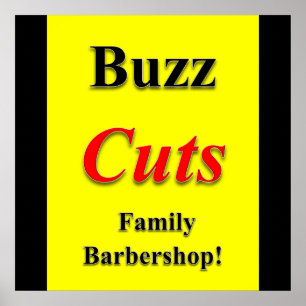 Buz Cuts Family Barbershop Poster Matt