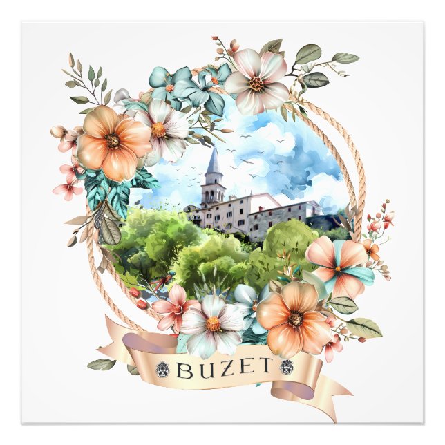 Buzet Kroatien Fotodruck (Vorne)