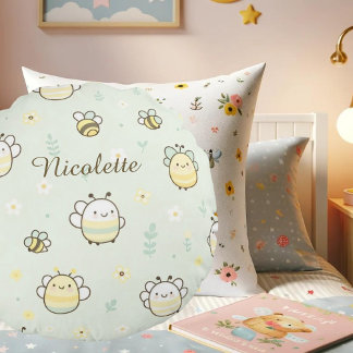 Buzz & Bloom: Die Geschichte der Kinder Rundes Kissen