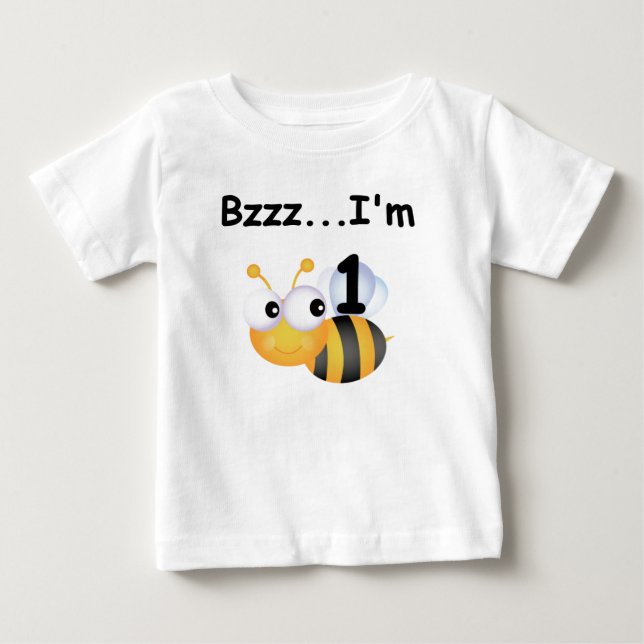 Buzz Bumblebee 1. Geburtstag T - Shirt und Geschen (Vorderseite)