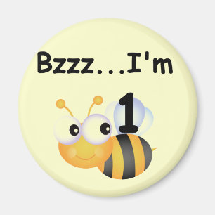 Buzz Bumblebee 1. Geburtstag T - Shirt und Geschen Magnet