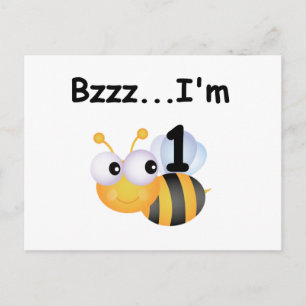 Buzz Bumblebee 1. Geburtstag T - Shirt und Geschen Postkarte